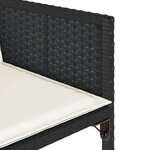 vidaXL Ensemble à manger de jardin coussins 7Pièces Noir Résine tressée