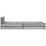 vidaXL Cadre de lit et tiroirs sonoma gris 100x200cm bois d'ingénierie