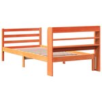vidaXL Cadre de lit sans matelas cire marron 75x190 cm bois pin massif