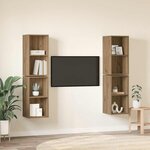vidaXL Ensemble meuble TV 4 Pièces Chêne artisanal 37 x 37 x 72 cm