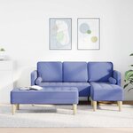 vidaXL Ensemble de Canapés 2 pc Bleu denim Polyester