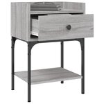 vidaXL Tables de chevet 2 Pièces sonoma gris 40 5x31x60 cm