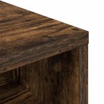 vidaXL Basboard avec tiroir Chêne fumé 87 x 27 5 x 43 cm