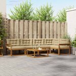 vidaXL Ensemble de canapés d'extérieur 6 Pièces Naturel et Beige