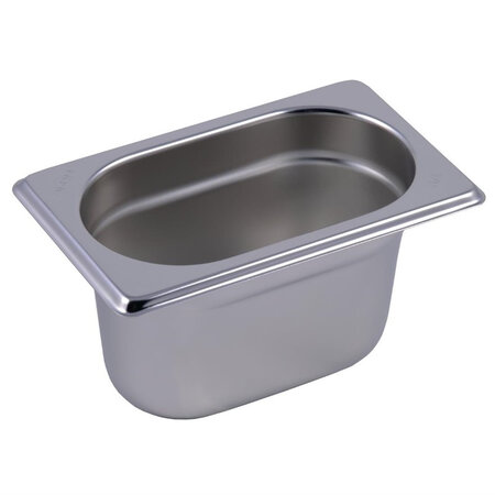 Bac gastro inox gn 1/9 - profondeur 100 mm - gastro m -  - acier inoxydable 176x108x100mm