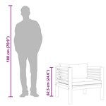 vidaXL Chaise de jardin avec coussins gris foncé Bois d'acacia massif