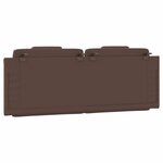 vidaXL Coussin de tête de lit Viana marron 140 cm similicuir