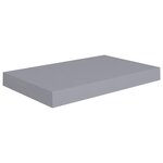 vidaXL Étagères murales flottantes 2 Pièces Gris 40x23x3 8 cm MDF