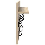 vidaXL Porte-manteau mural avec étagère Chêne sonoma 60 x 40 x 12 cm