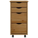 vidaXL Armoire roulante avec tiroirs MOSS bois de pin marron miel
