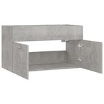 Vidaxl armoire d'évier gris béton 80x38 5x46 cm aggloméré