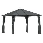 vidaXL Tonnelle avec parois et toit 3x3 m Anthracite
