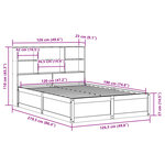 vidaXL Cadre de lit sans matelas blanc 120x190 cm bois de pin massif