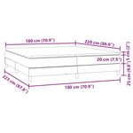 vidaXL Sommier à lattes de lit avec matelas rose 180x220 cm velours