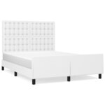 vidaXL Cadre de lit sans matelas blanc 140x190 cm similicuir