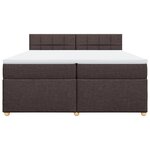 vidaXL Sommier à lattes de lit avec matelas Marron foncé 200x200 cm