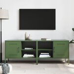 vidaXL Meubles TV 2 Pièces vert olive 68x39x50 5 cm acier