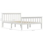 vidaXL Cadre de lit Blanc Bois de pin massif 120 x 200 cm