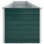 vidaXL Lit surélevé de jardin Acier galvanisé 400x80x45 cm Vert