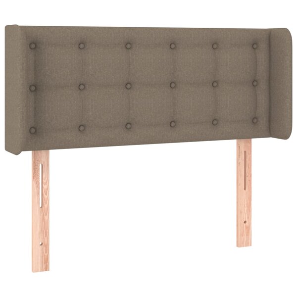 vidaXL Tête de lit avec oreilles Taupe 83x16x78/88 cm Tissu