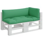 vidaXL Coussins de palette lot de 3 vert tissu