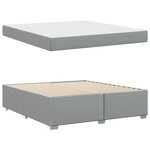 vidaXL Cadre de lit Gris clair 180 x 200 cm tissu