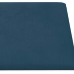 vidaXL Tête de lit murale 12 Pièces Bleu Velours