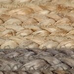 vidaXL Tapis fait à la main Jute avec bord gris 150 cm
