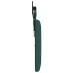 vidaXL Tête de lit suspendue Avec lumière LED Vert foncé Tissu
