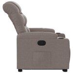 vidaXL Fauteuil inclinable taupe tissu