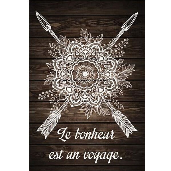 Petit cadre en toile collection apache - le bonheur