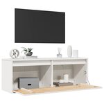 vidaXL Armoire murale Blanc 100x30x35 cm Bois de pin massif