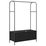 vidaXL Porte-vêtements avec étagères Chêne noir 100x44x160 cm