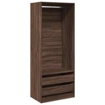 vidaXL Garde-robe chêne marron 80x50x200 cm bois d'ingénierie