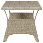 vidaXL Table de jardin Gris 120x70x66 cm Résine tressée