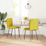 vidaXL Chaises à manger lot de 2 Jaune Velours