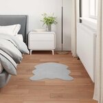 vidaXL Tapis en Fourrure Synthétique de Lapin Olite Gris 50 x 80 cm
