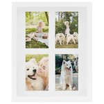 vidaXL Cadres photo 3D 3 Pièces Blanc 28x35 cm pour photos 4x(10x15 cm)
