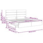 vidaXL Lit de Rangement Blanc 180 x 200 cm Bois d'ingénierie