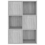 vidaXL Armoire de rangement Sonoma gris 60x29 5x90 cm