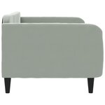 vidaXL Lit de jour gris clair 100x190 cm velours