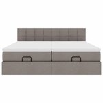 VidaXL Cadre de lit ottoman avec matelas taupe 200x200cm tissu