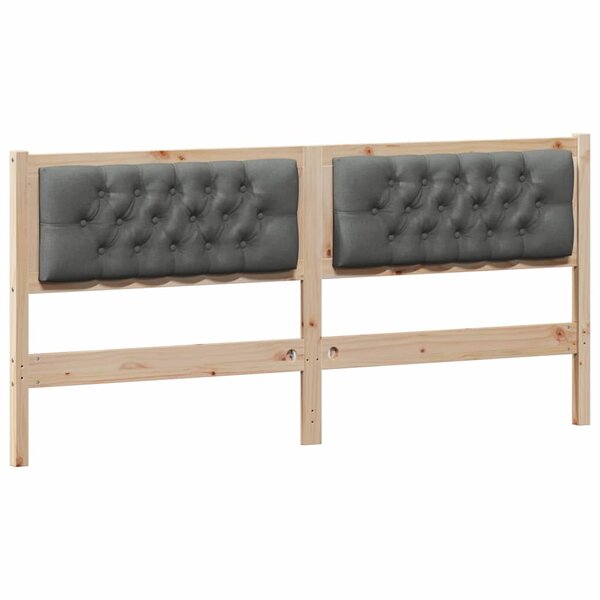 vidaXL Tête de lit marron et gris foncé 160 cm Bois massif en pin