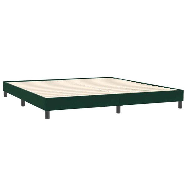 vidaXL Cadre de lit sans matelas vert foncé 200x220 cm velours