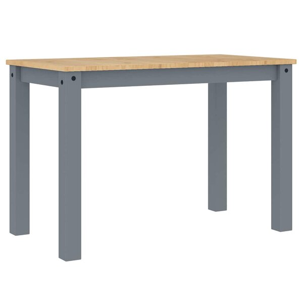 vidaXL Table à manger Panama gris 112x60x75 cm bois massif de pin