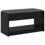 vidaXL Banc d'entrée avec coussin Chêne Noir 83 x 38 x 45 cm