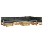 vidaXL Ensemble de canapés d'extérieur 9 pc Blanc et anthracite