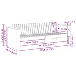 vidaXL Canapé de jardin 3 places Blanc Bois Moyen Durable