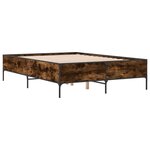 vidaXL Cadre de lit sans matelas chêne fumé 160x200 cm