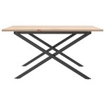 vidaXL Table basse cadre en X 80x80x45 cm bois de pin massif et fonte
